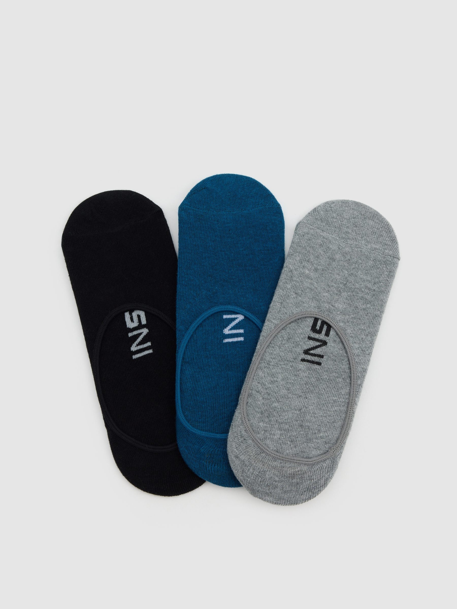 Pack 3 calcetines invisiblesvista media frontal