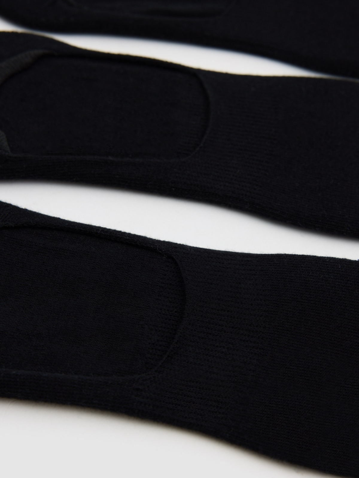 Black pinkies socks (3 pairs)middle back view