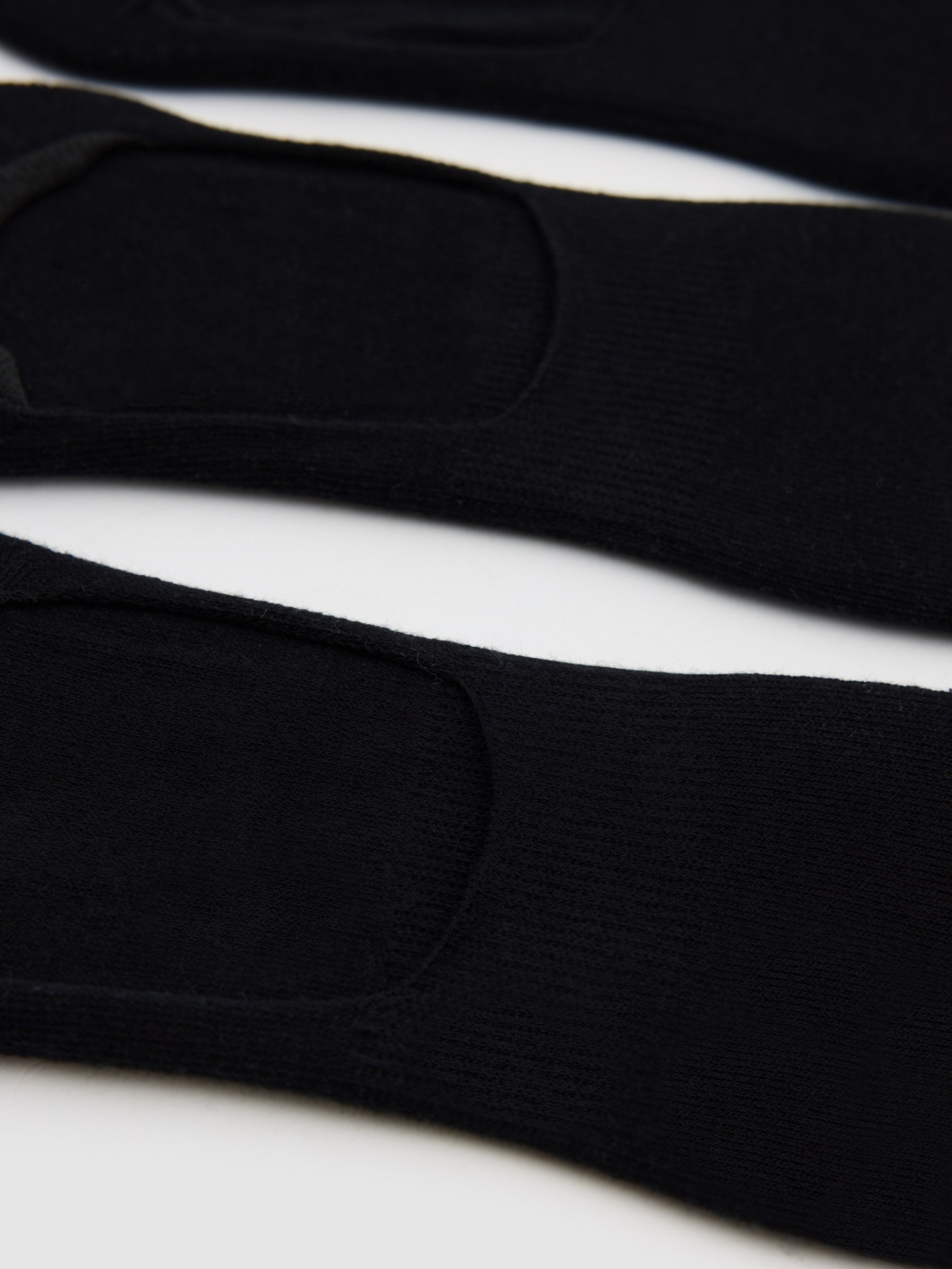 Black pinkies socks (3 pairs)middle front view