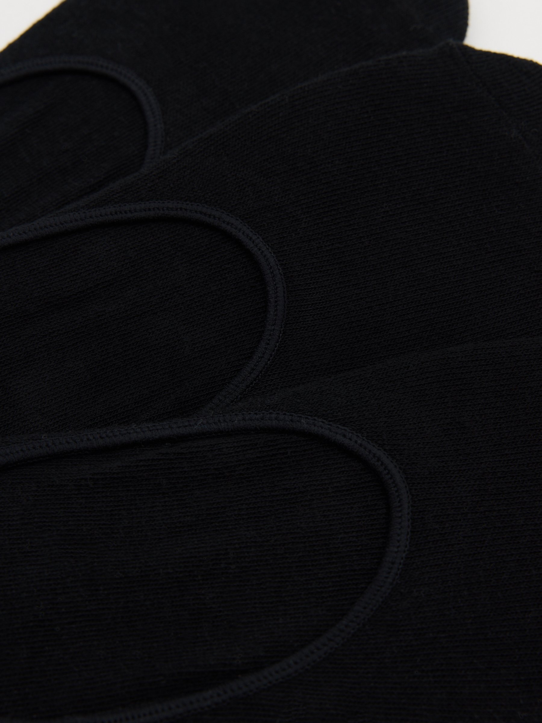 Meias de pinkies pretas (3 pares) preto vista meia frontal