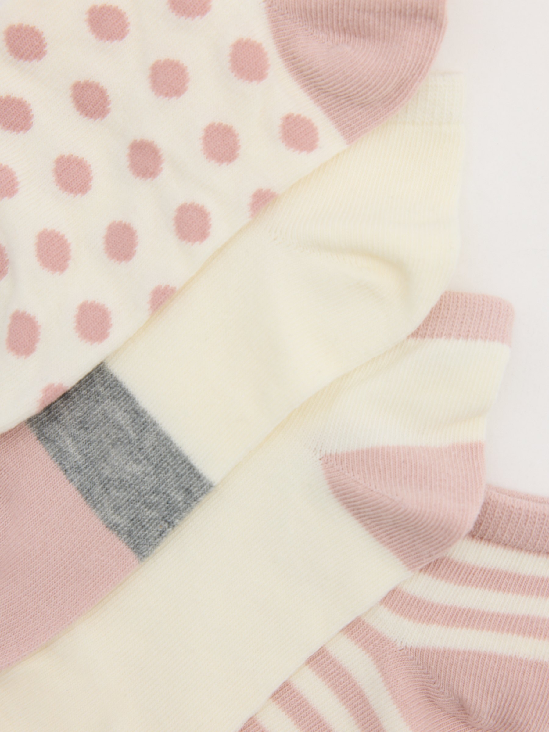 Pack of 4 printed ankle socksmiddle front view