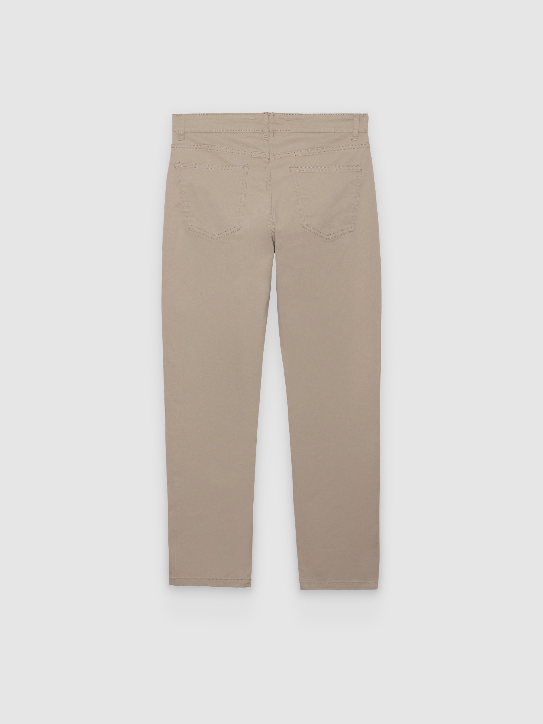  Jeans slim de cintura alta pretos bege vista frontal