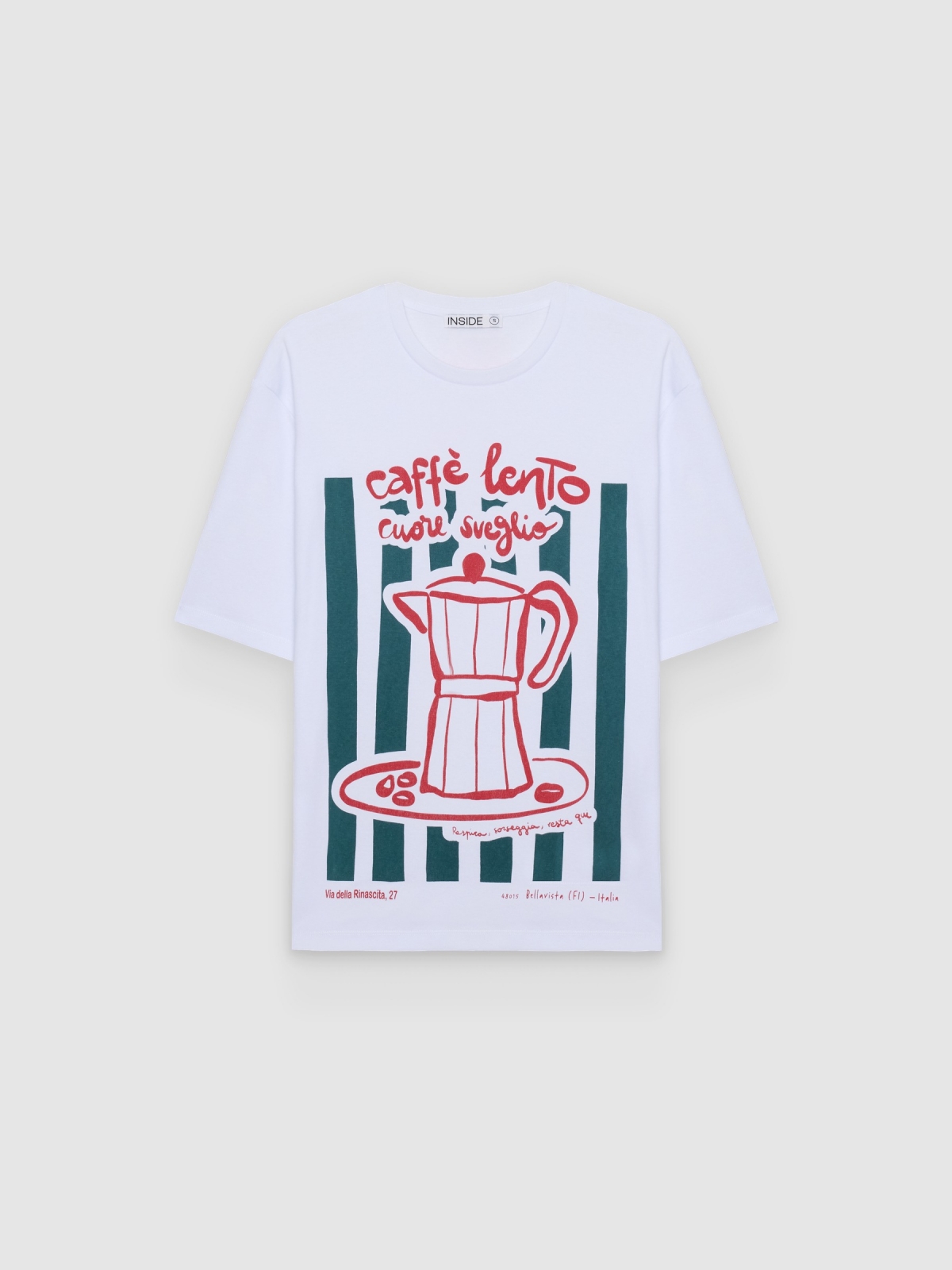 %Pto% Camiseta oversize caffe lento blanco vista frontal