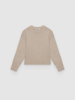 %Pto% Plain long sleeve regular jersey sand front view