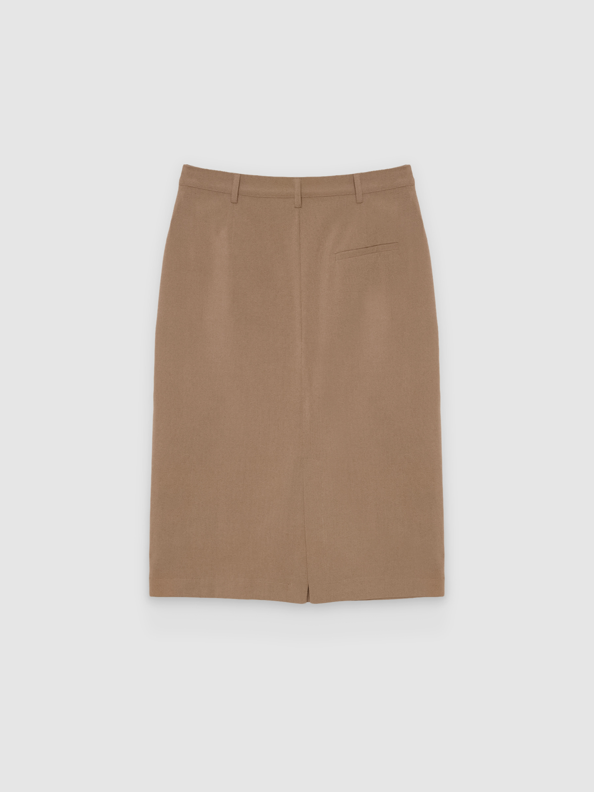 Falda lápiz maxi beige taupe vista trasera