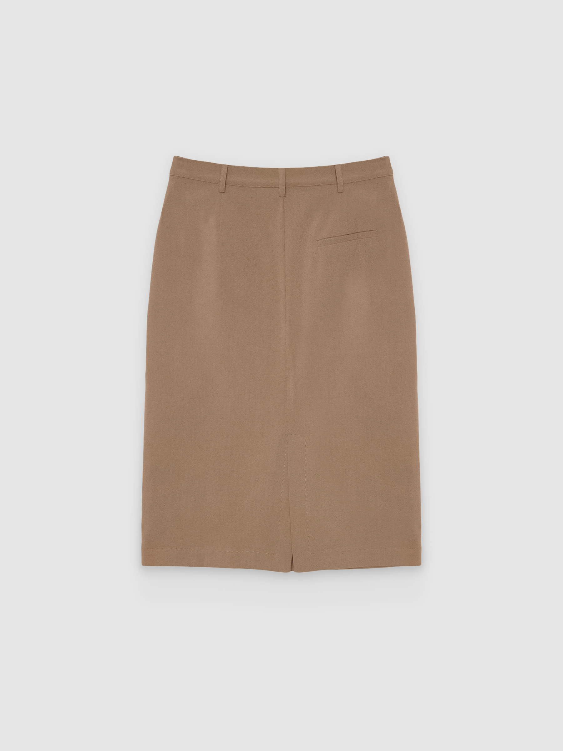 %Pto% Falda lápiz maxi beige taupe vista frontal