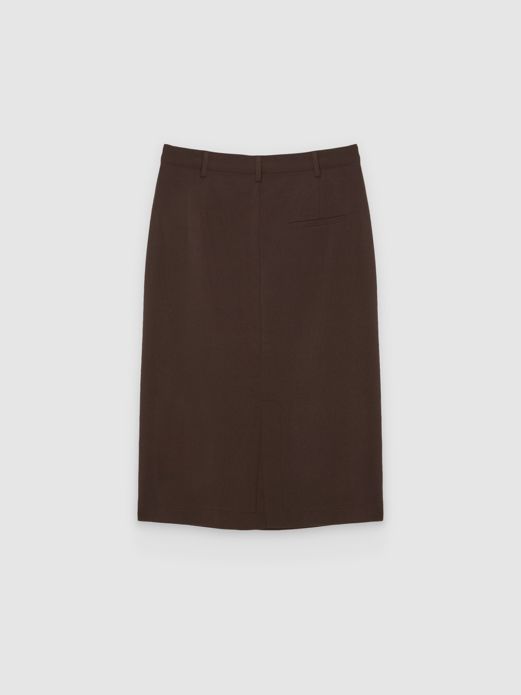 Falda lápiz maxi beige chocolate vista frontal