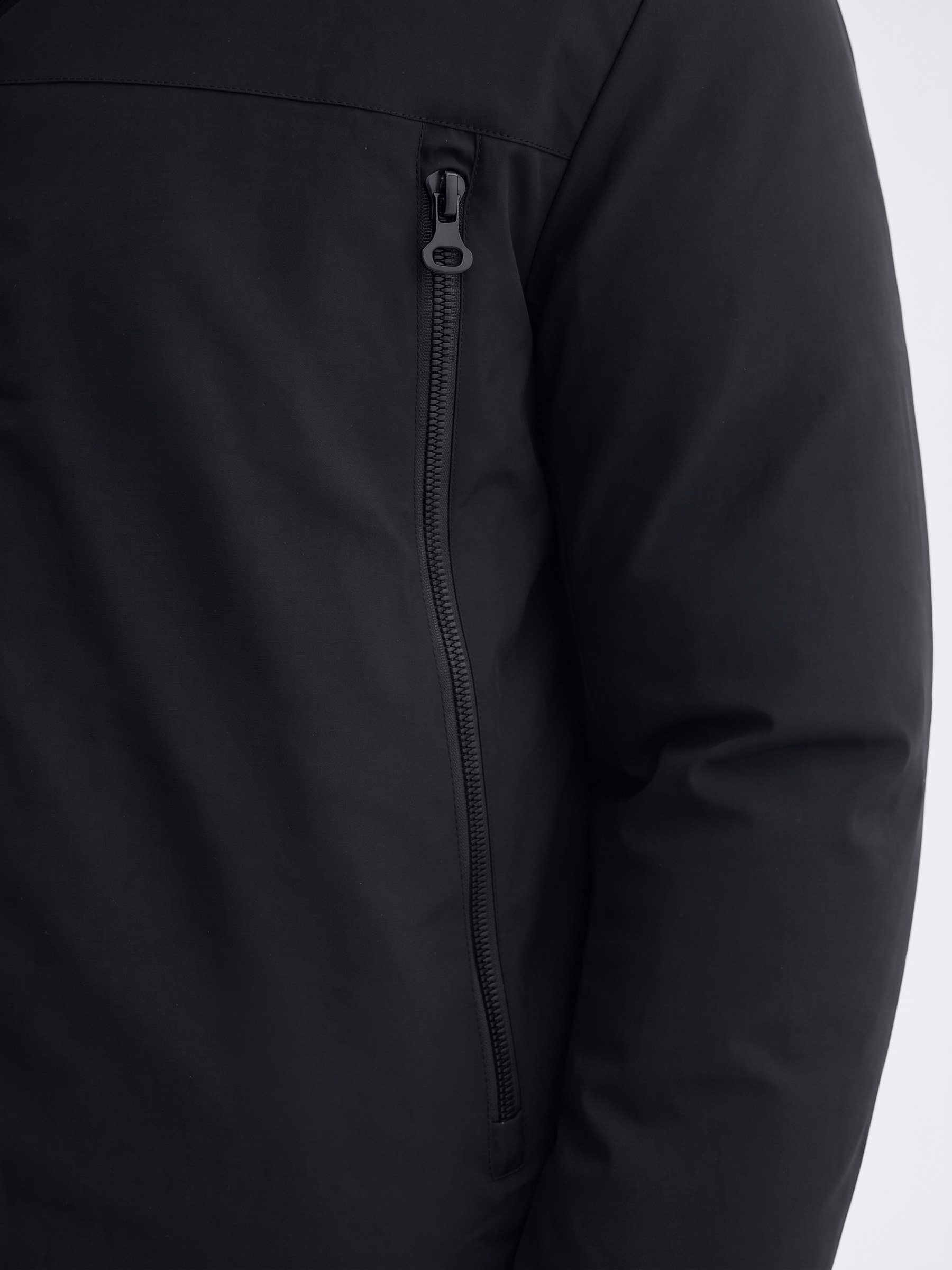 Nylon multi-pocket jacket black middle front view