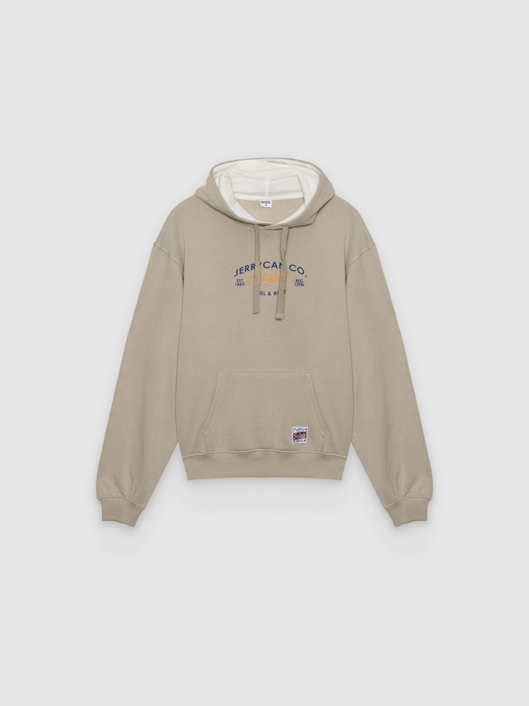 Sudadera con capucha ride beige vista media frontal