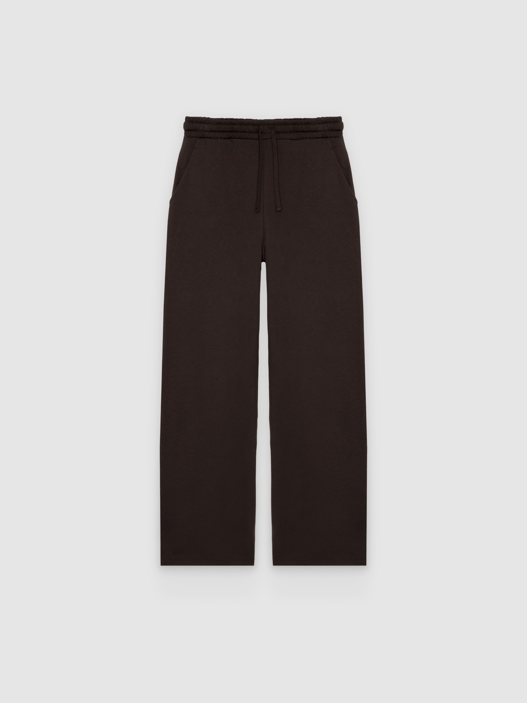 Pantalón chándal wide leg chocolate vista general frontal