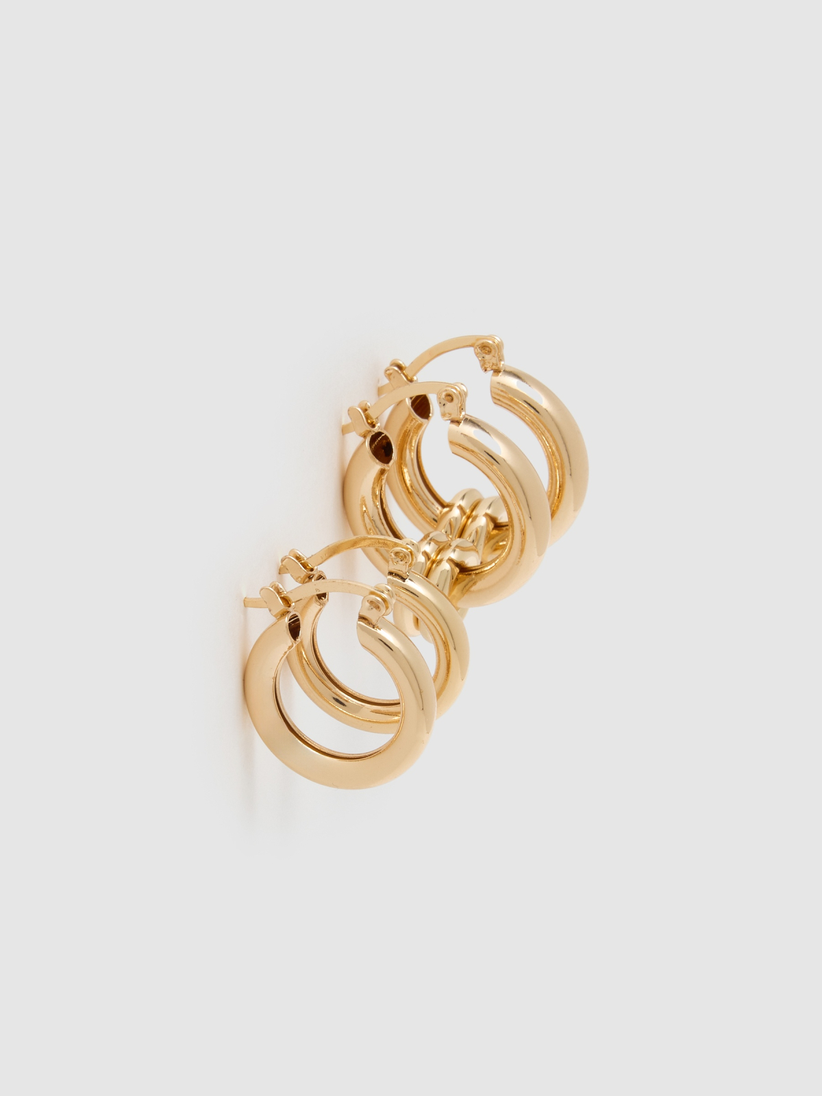 2-pack gold hoop earrings golden