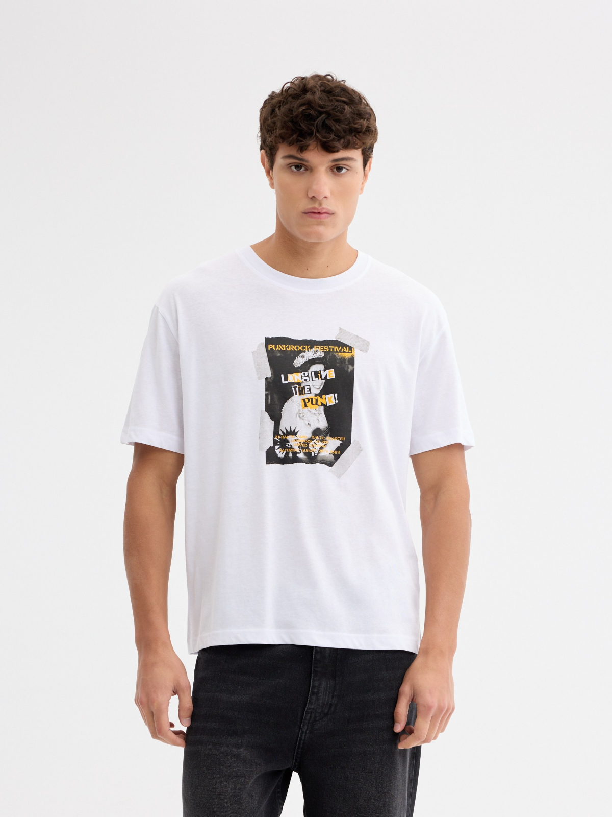 Punk print t-shirt