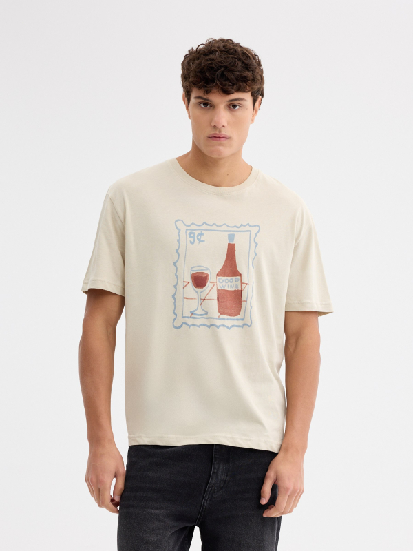Oversized wine t-shirt