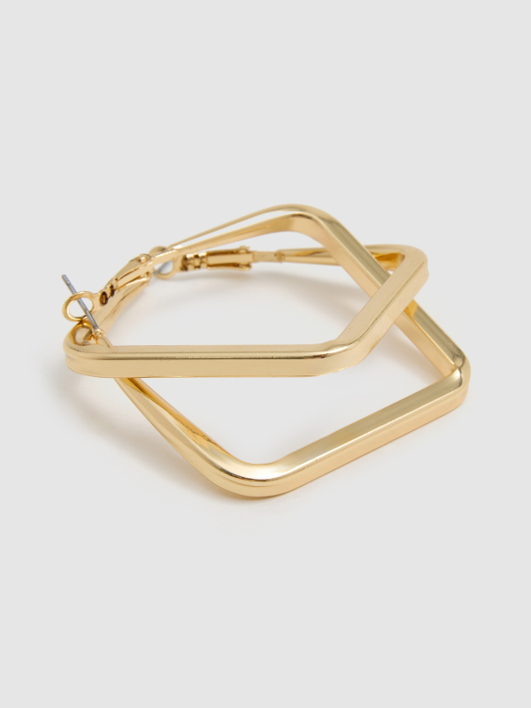 Set of 6 gold hoop earrings golden/silver detail view