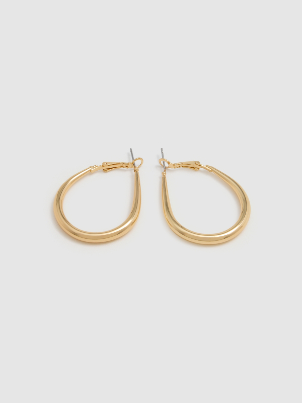 Set 6 brincos argolas douradas dourado/prata vista detalhe