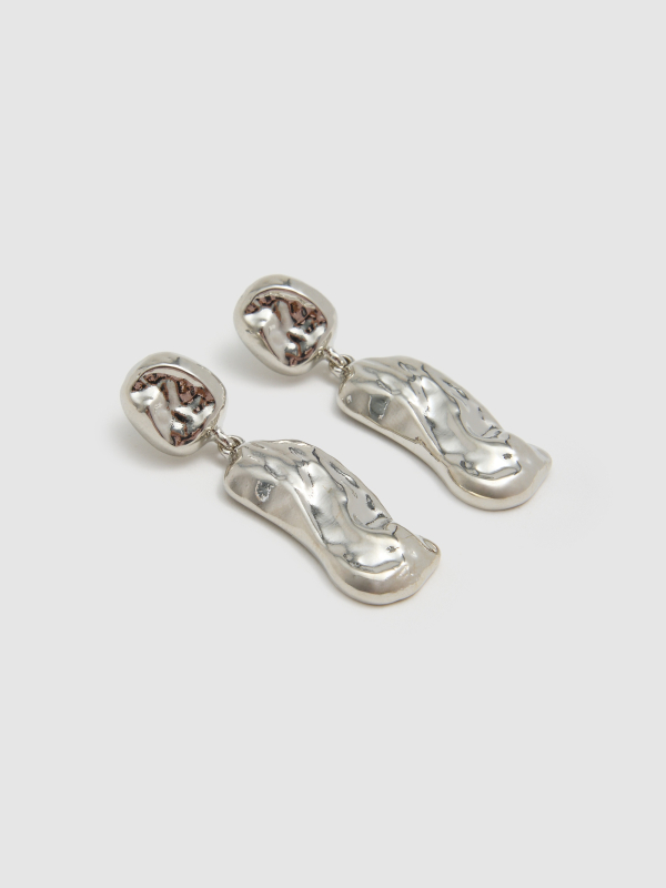 Set pendientes plateados pack 3 udsvista detalle