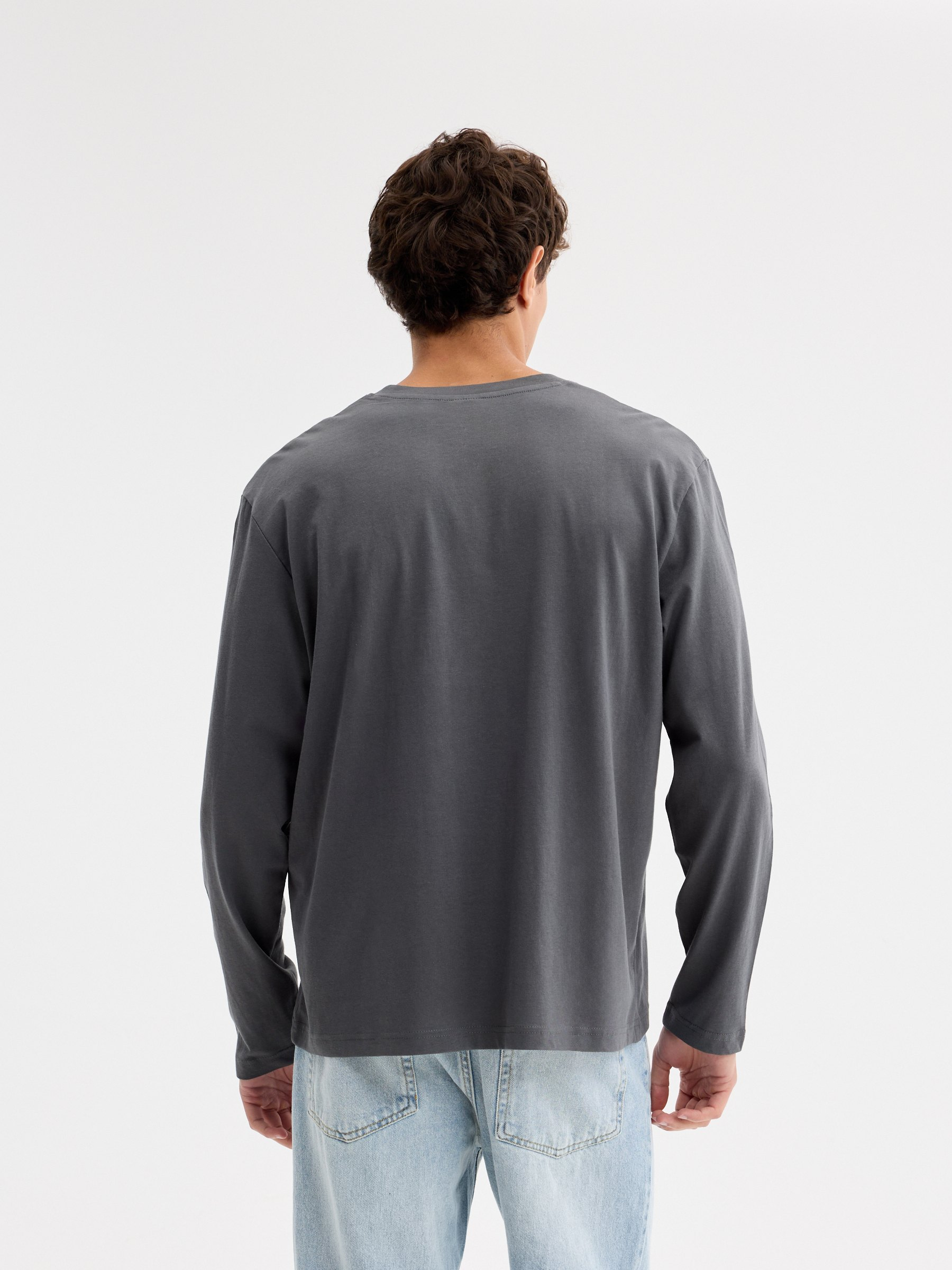Scotland printed long sleeve T-shirt navy middle front view